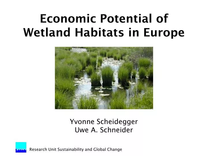 economic potential of wetland habitats in europe