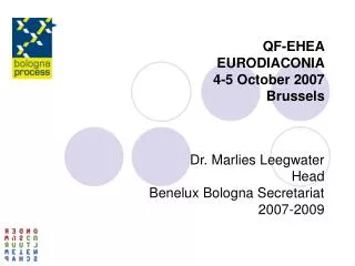 QF-EHEA EURODIACONIA 4-5 October 2007 Brussels