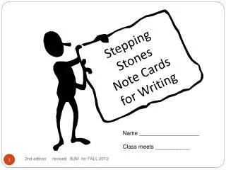 Stepping Stones Note Cards for Writing
