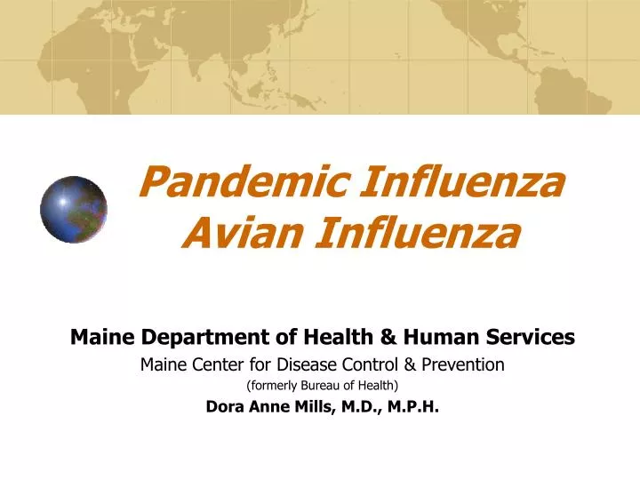 pandemic influenza avian influenza