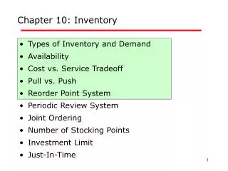 Chapter 10: Inventory