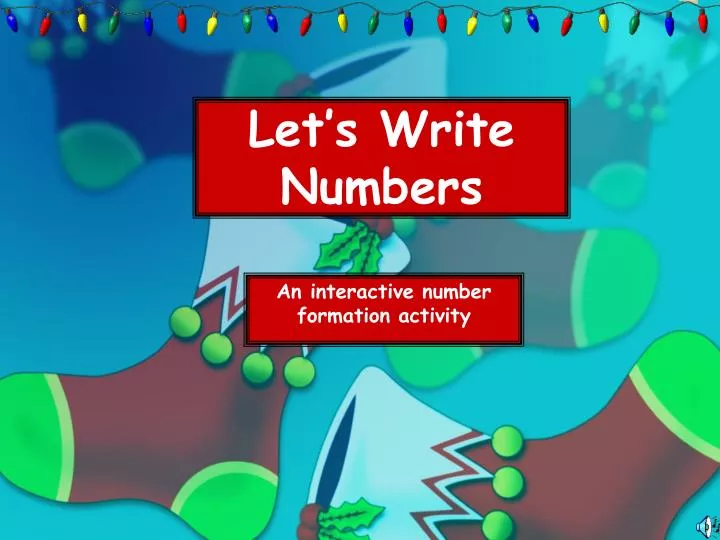 let s write numbers