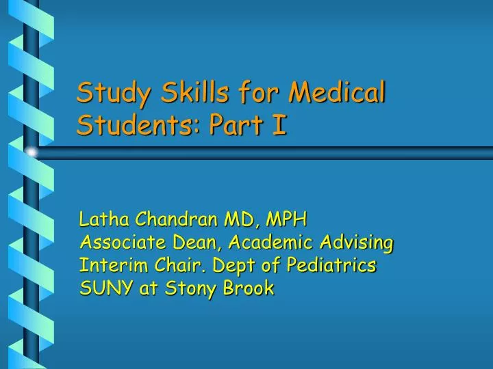 study skills for medical students part i