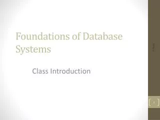 Foundations of Database Systems