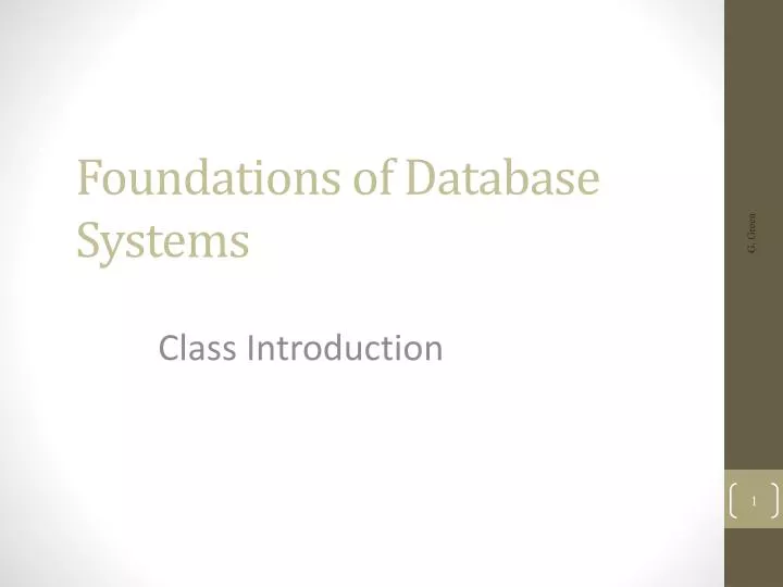 foundations of database systems