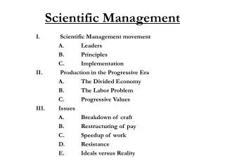 Scientific Management