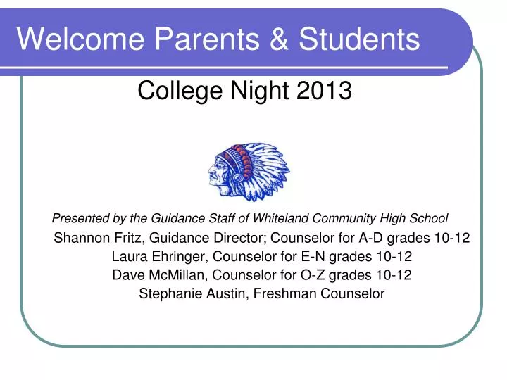 welcome parents students