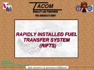 RAPIDLY INSTALLED FUEL TRANSFER SYSTEM (RIFTS)