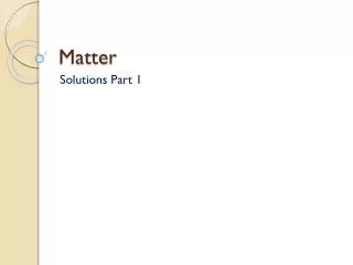 matter