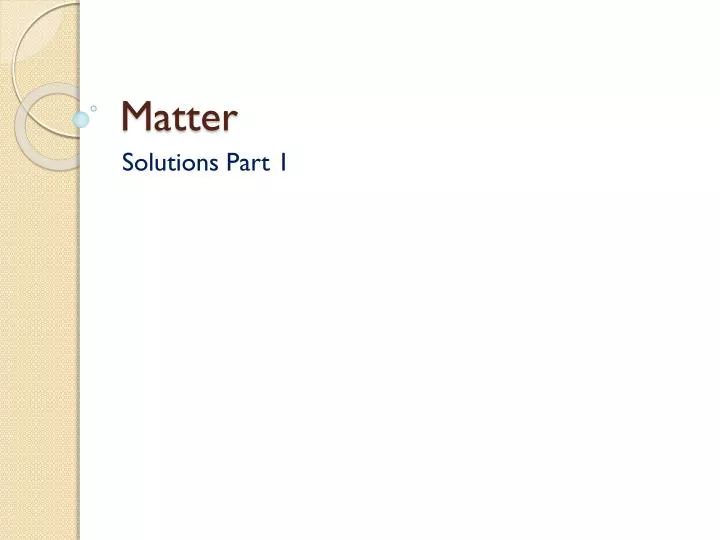 matter