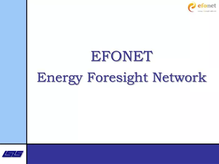 efonet energy foresight network