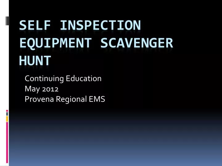 continuing education may 2012 provena regional ems