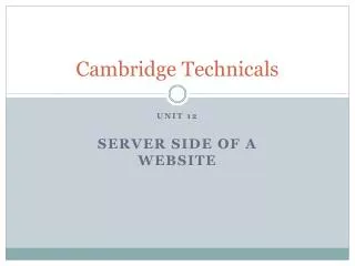 Cambridge Technicals