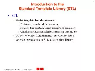 Introduction to the Standard Template Library (STL)