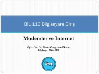 b l 110 bilgisayara giri