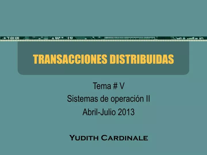transacciones distribuidas