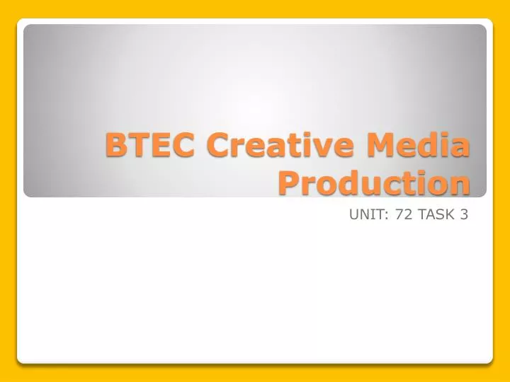 btec creative media production