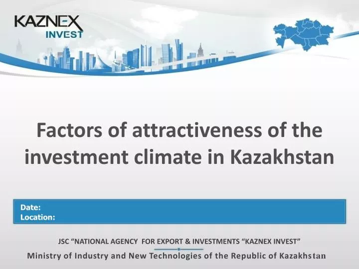 factors of attractiveness of the investment climate in kazakhstan