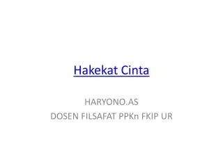 hakekat cinta