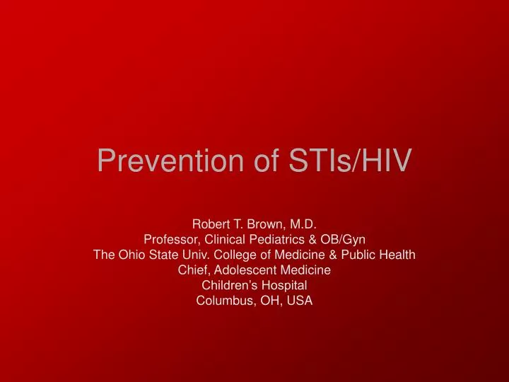 prevention of stis hiv