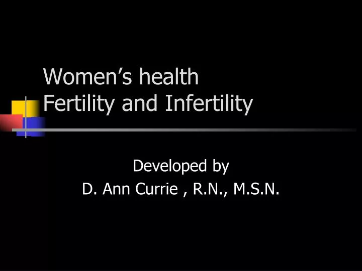 women s health fertility and infertility