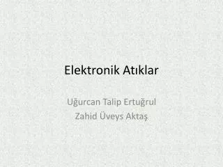 elektronik at klar