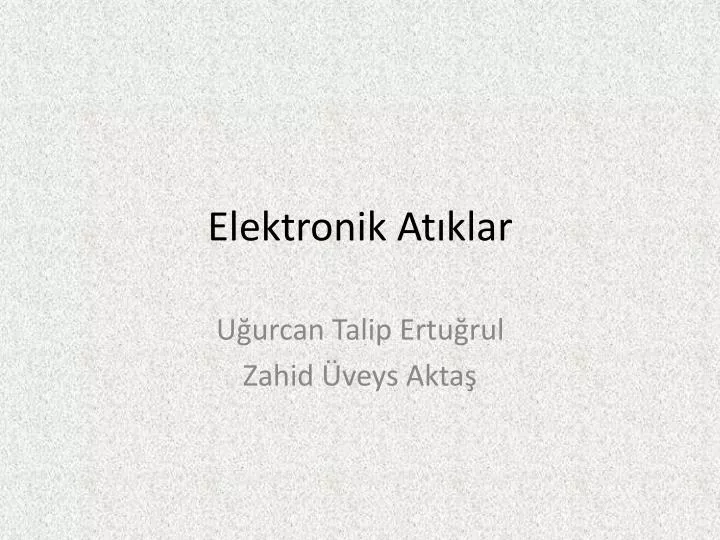 elektronik at klar