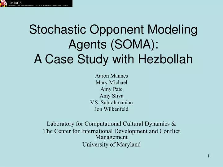 stochastic opponent modeling agents soma a case study with hezbollah