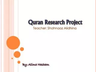 Quran Research Project