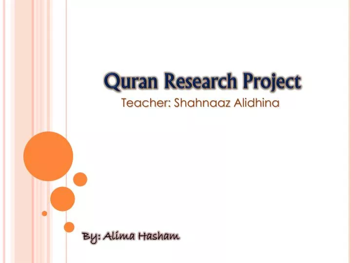 quran research project