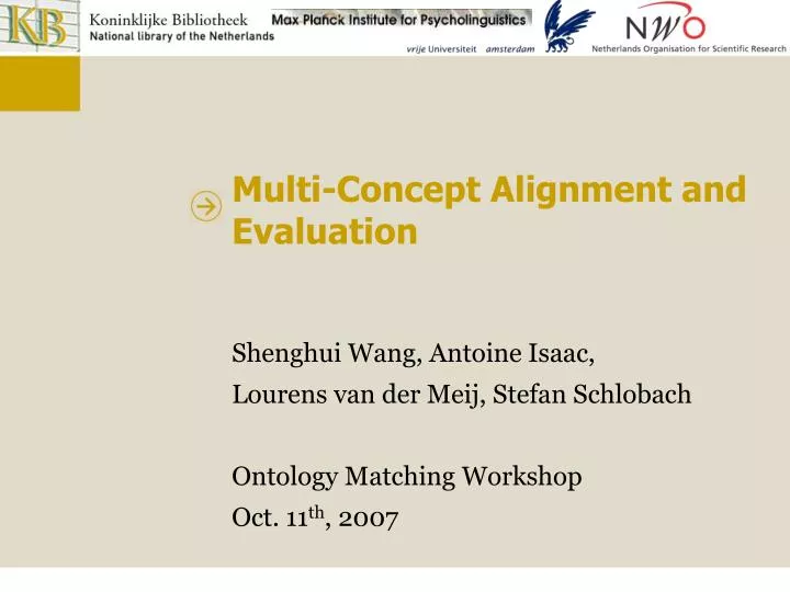 multi concept alignment and evaluation