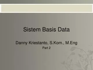 sistem basis data