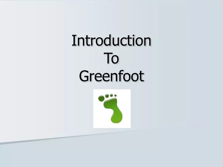 introduction to greenfoot