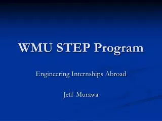 WMU STEP Program