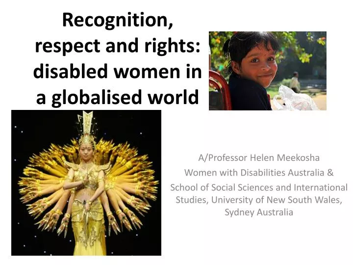 recognition respect and rights disabled women in a globalised world