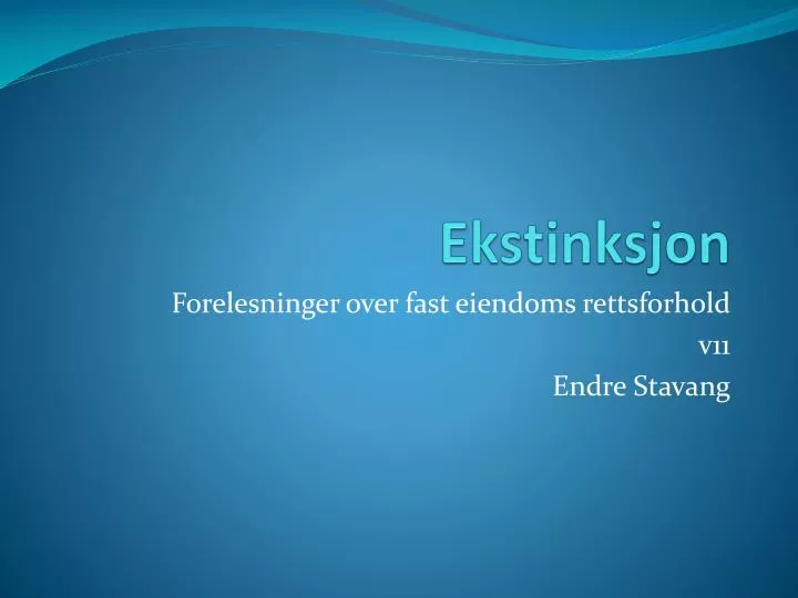 ekstinksjon