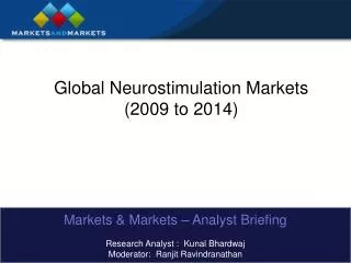 Global Neurostimulation Markets (2009 to 2014)