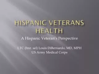 Hispanic veterans health