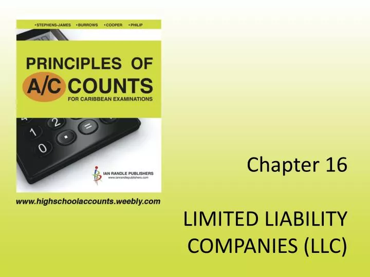 chapter 16 limited liability companies llc