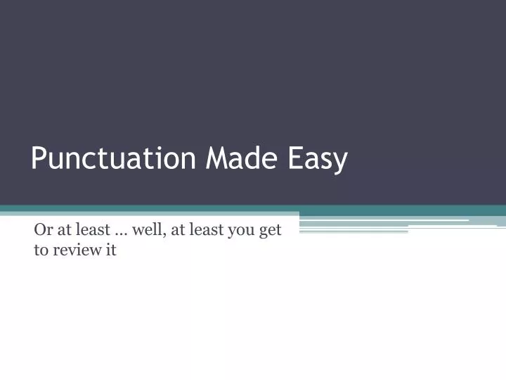 punctuation made easy