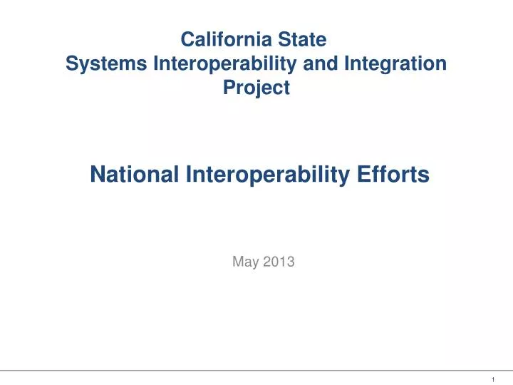 national interoperability efforts