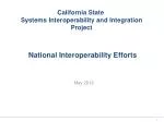 National Interoperability Efforts - slide 1