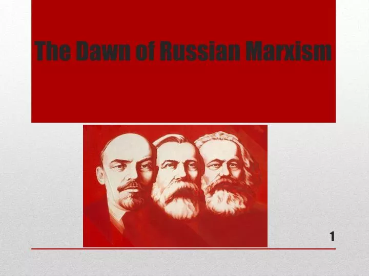 the dawn of russian marxism