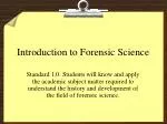 Introduction to Forensic Science - slide 1