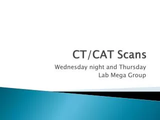 CT/CAT Scans