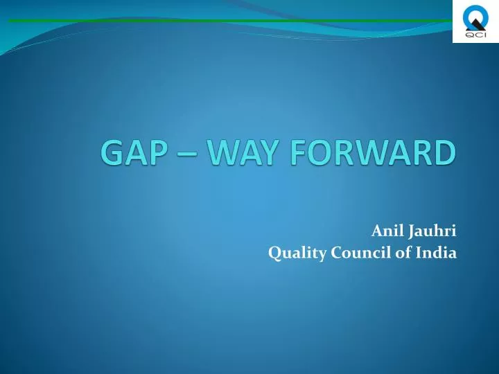 gap way forward