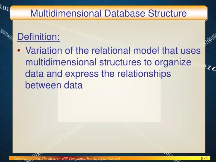 multidimensional database structure