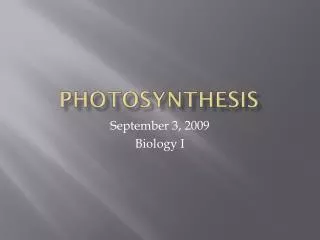 photosynthesis