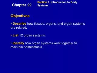Section 1 Introduction to Body Systems