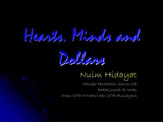 hearts minds and dollars